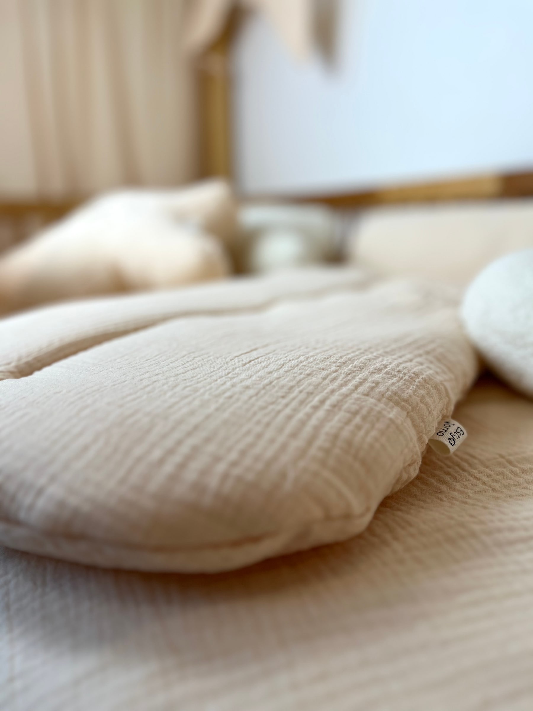 Musselin-Schlafsack mit Engel-Stickerei